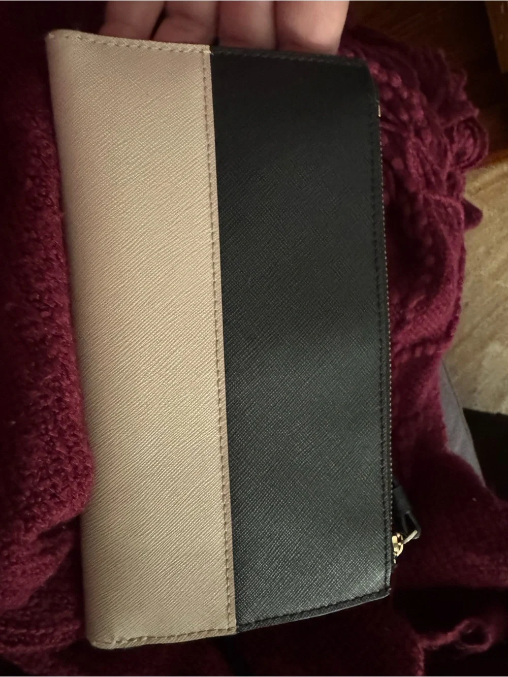 kate spade Black & Light Pink Colorblock Wristlet Wallet